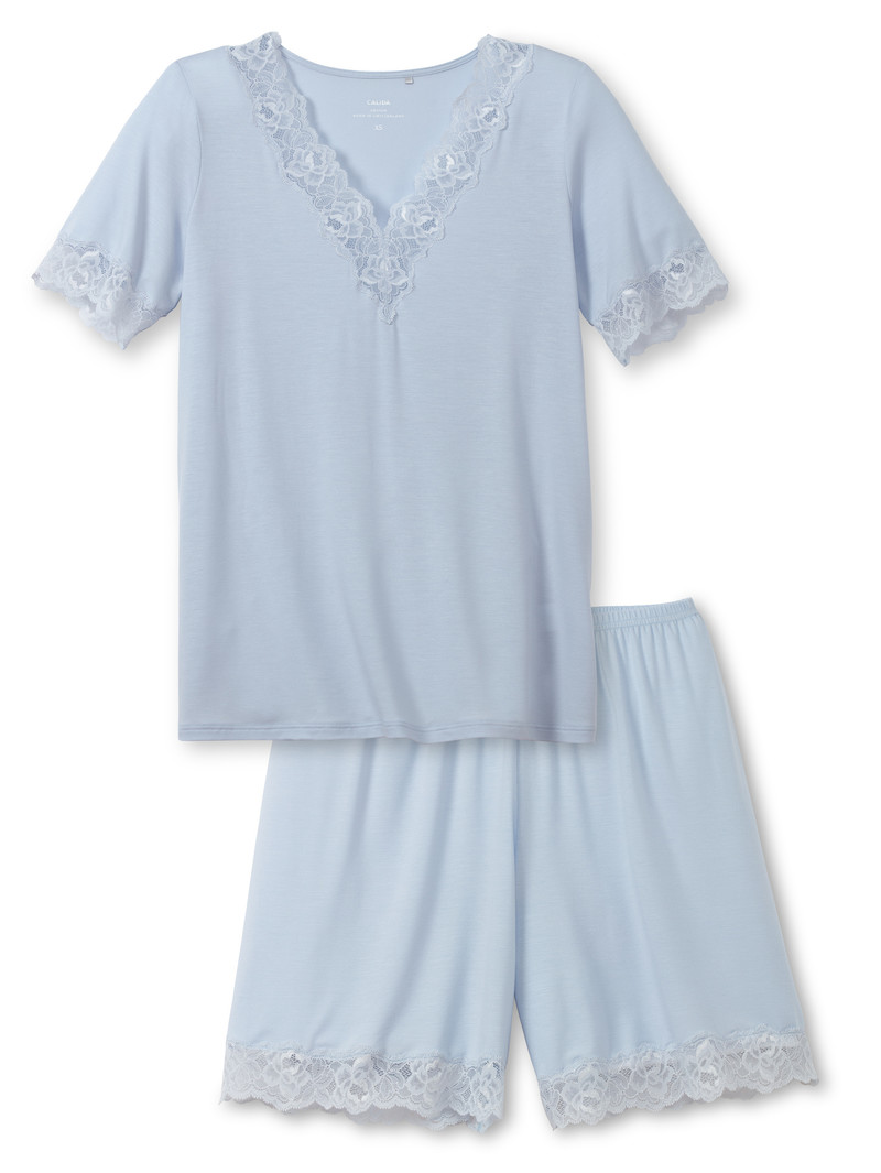 Pigiami Donna Calida Elegant Dreams Short Pyjama Blu | 9872-JHEMW