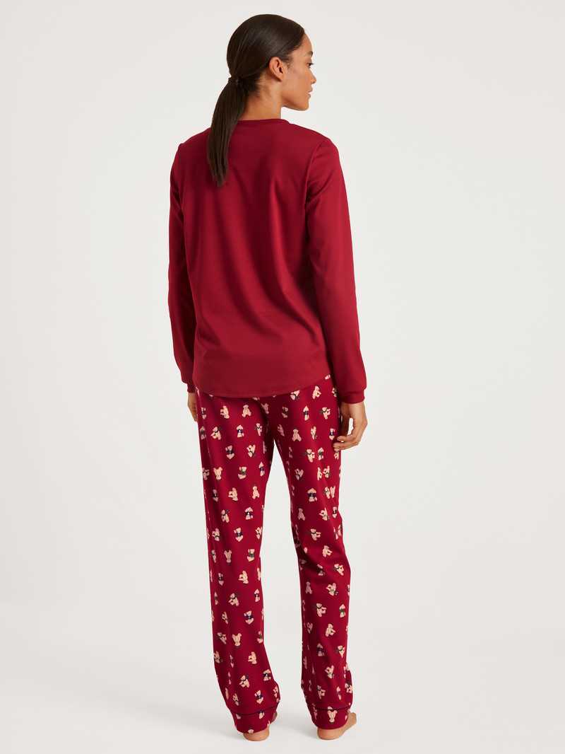 Pigiami Donna Calida Family & Friends Pyjama Rosse | 7129-KJUDR