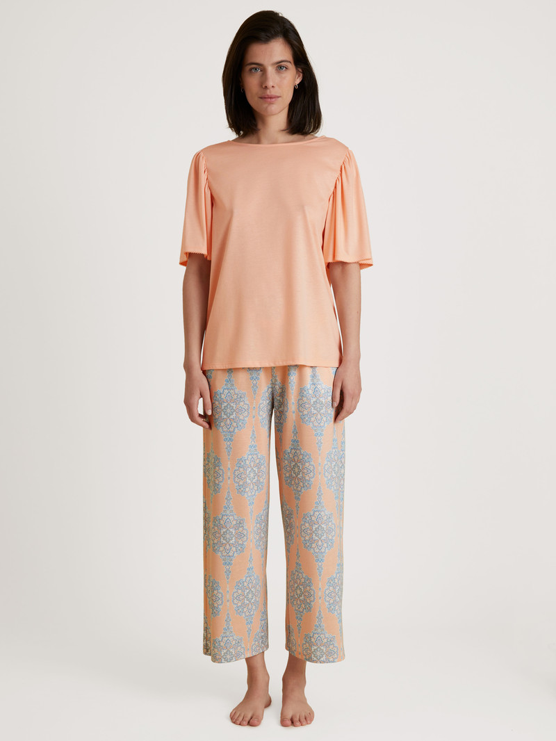 Pigiami Donna Calida Favourites Balance 7/8 Pants Peach Parfait | 2697-DZBQR