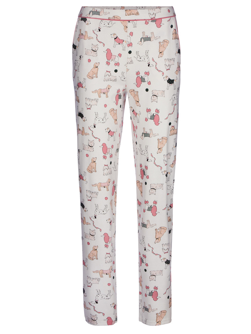 Pigiami Donna Calida Favourites Dog Pants Bianche | 2974-HXMYA