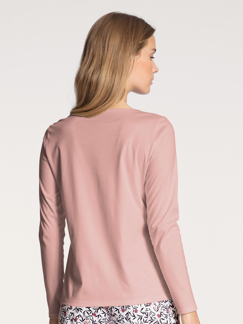 Pigiami Donna Calida Favourites Dreams Shirt Long Sleeve Rosa | 6014-BULQC