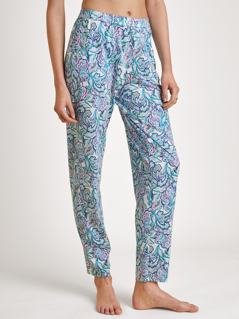 Pigiami Donna Calida Favourites Energy Pants Blu | 6975-YRKJO