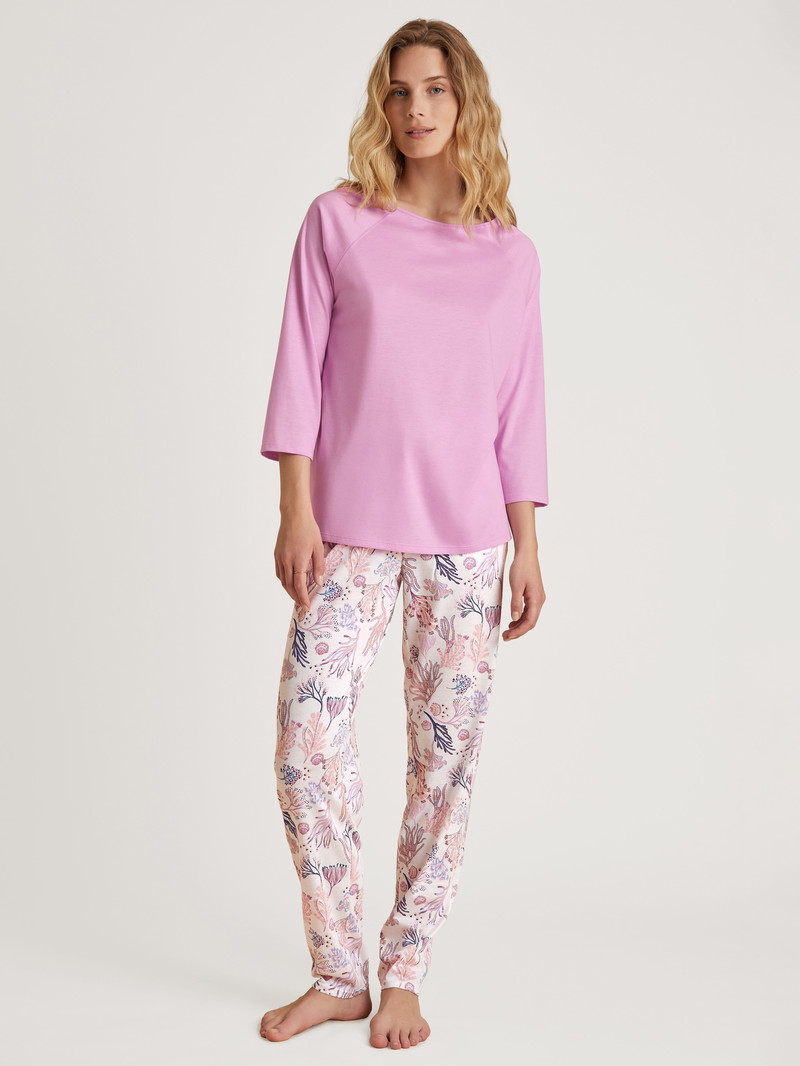 Pigiami Donna Calida Favourites Harmony Shirt 3/4 Sleeve Rosa | 2437-RTPBD