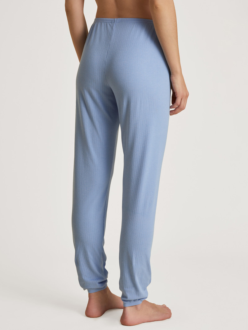 Pigiami Donna Calida Favourites Harmony Pants With Cuff Blu | 8236-HUDAI