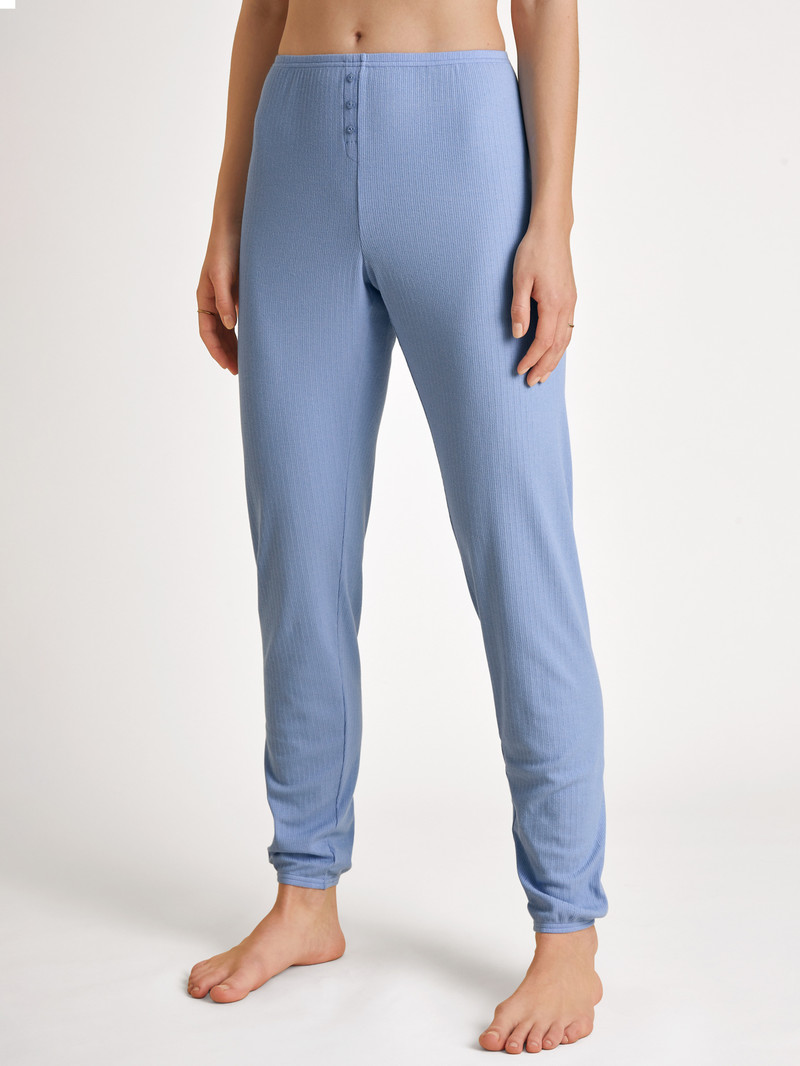 Pigiami Donna Calida Favourites Harmony Pants With Cuff Blu | 8236-HUDAI