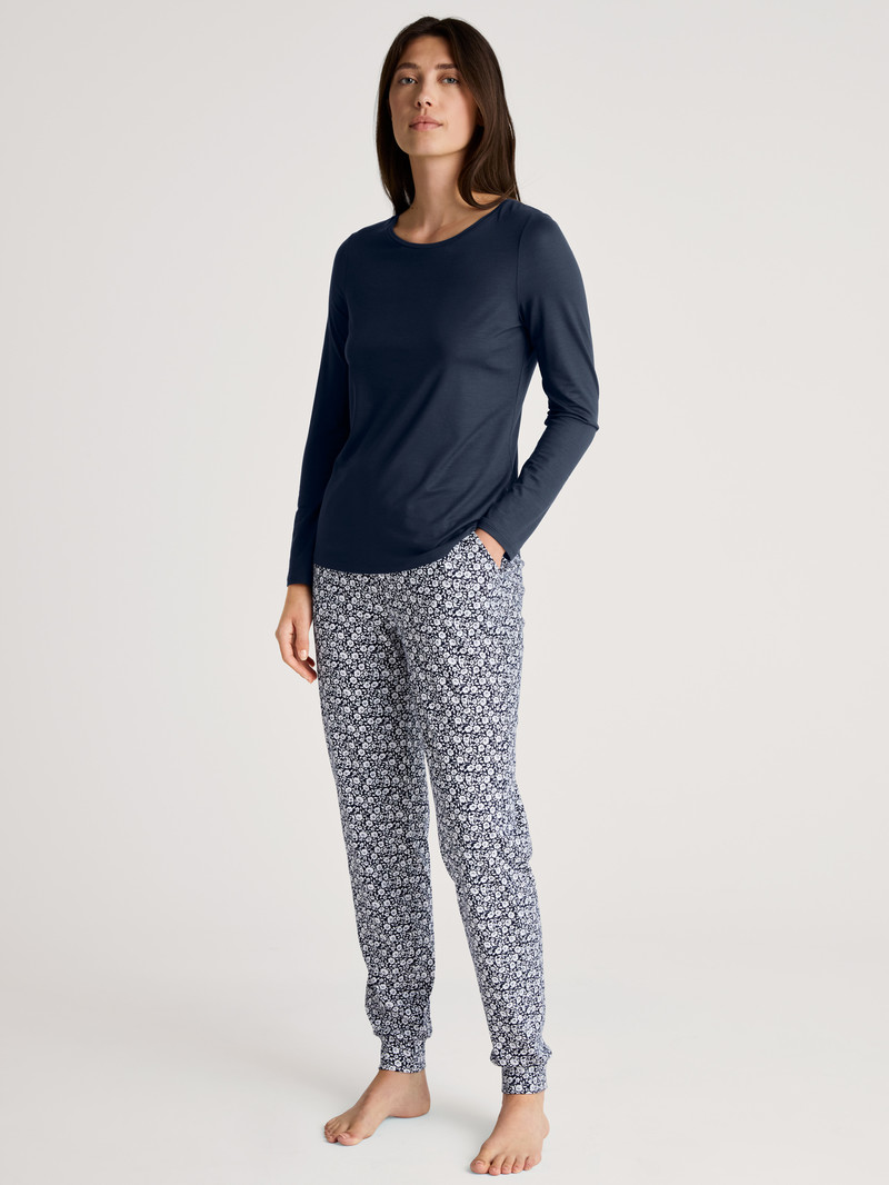 Pigiami Donna Calida Favourites Joy Ii Pants Blu | 0843-JWEZI