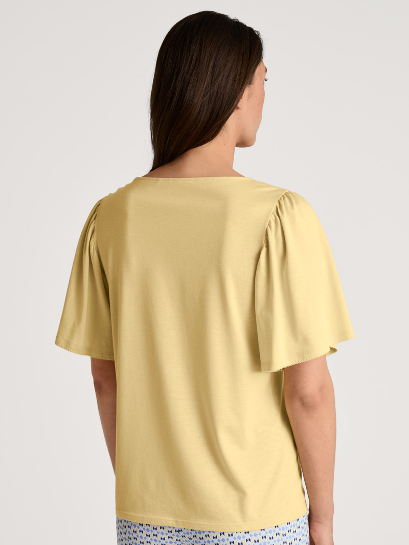 Pigiami Donna Calida Favourites Joy Shirt Short Sleeve Straw | 3856-LRQUE