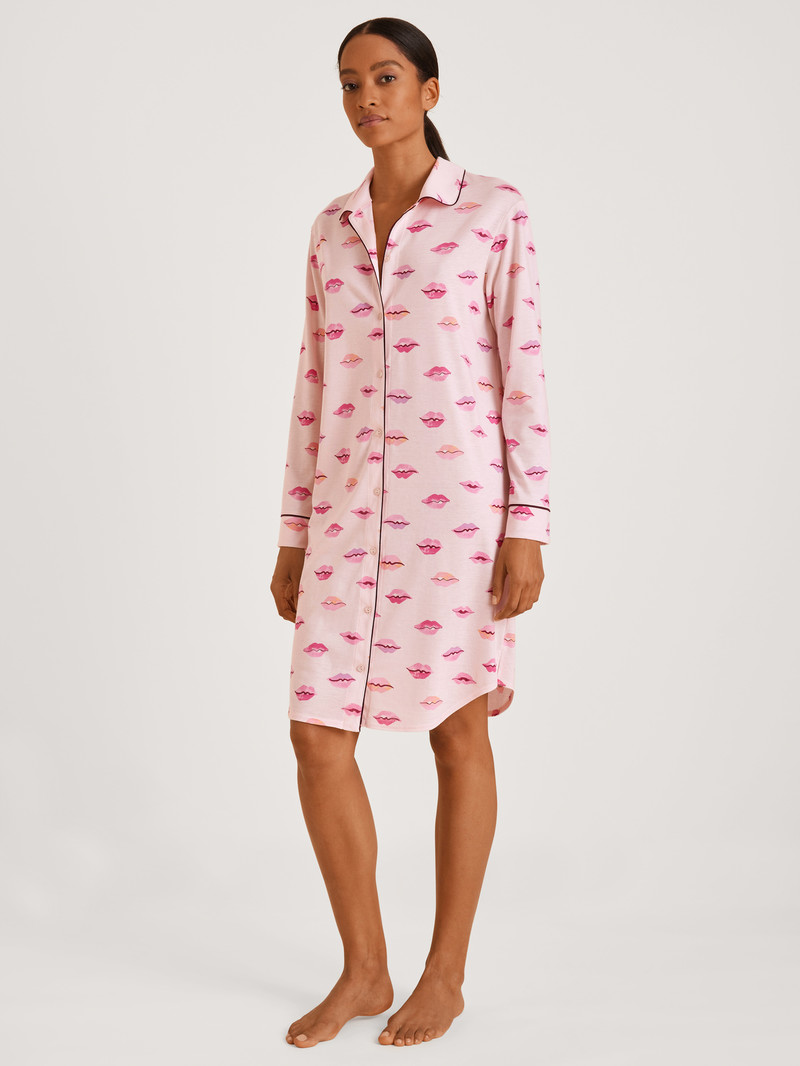 Pigiami Donna Calida Favourites Kiss Nightdress Pearl Blush | 6190-CAVOK