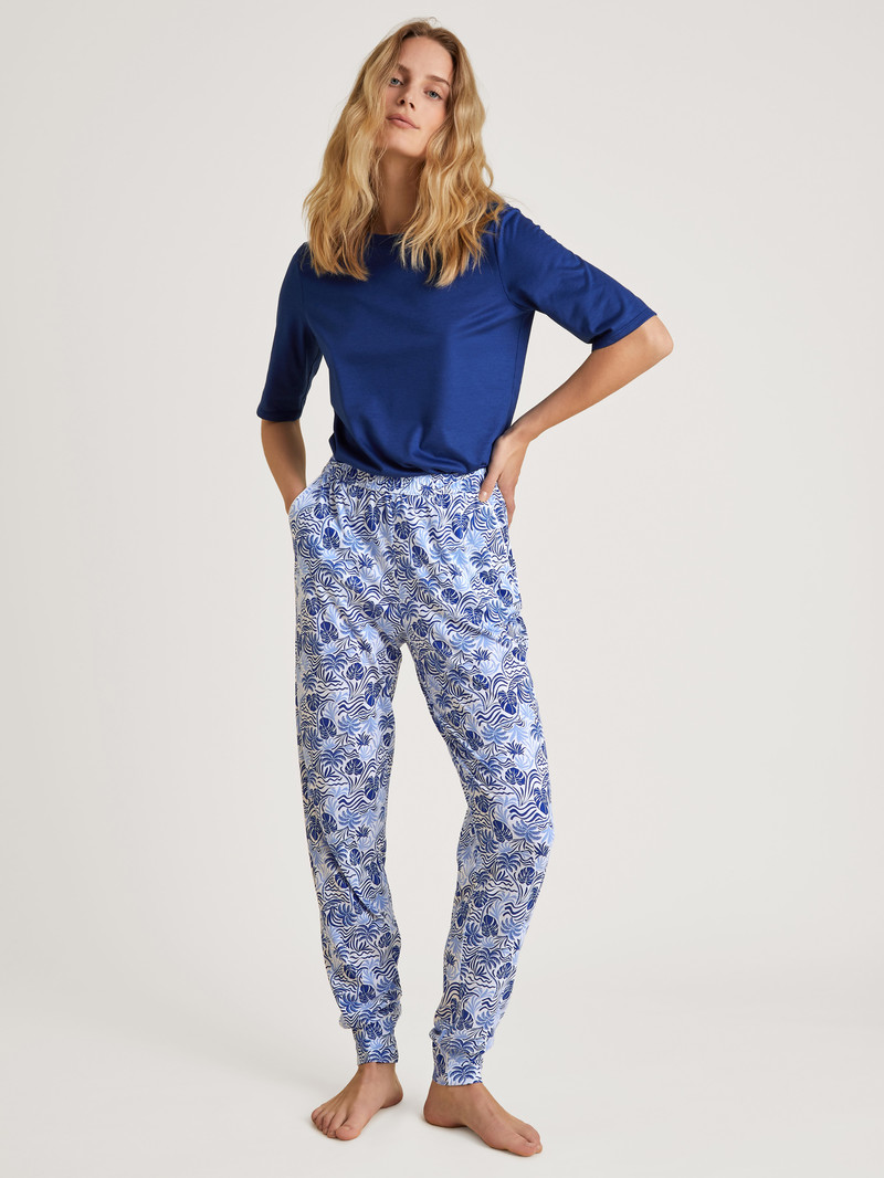 Pigiami Donna Calida Favourites Serenity Pants Blu | 1570-DQPBA