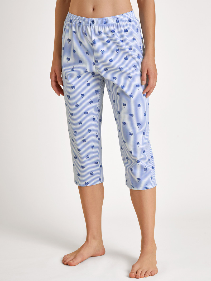 Pigiami Donna Calida Favourites Serenity 3/4 Pants Blu | 4168-LUXCH