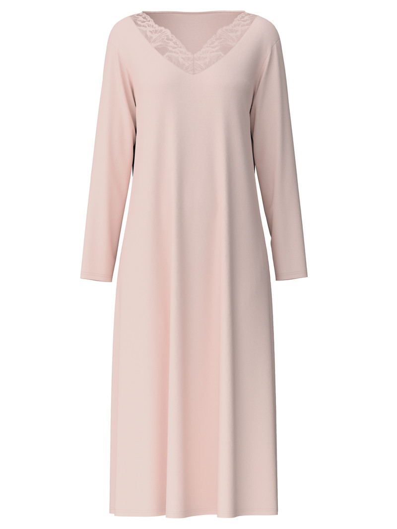 Pigiami Donna Calida Lace Nights Long-sleeved Nightdress, Length 125 Cm Rosa | 6124-ELSHK