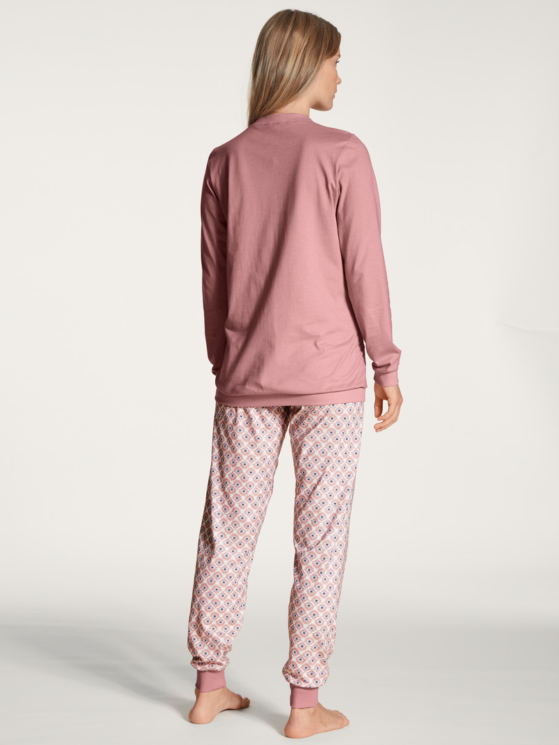 Pigiami Donna Calida Lovely Nights Pyjama With Cuff Rosa | 3590-NSPWY