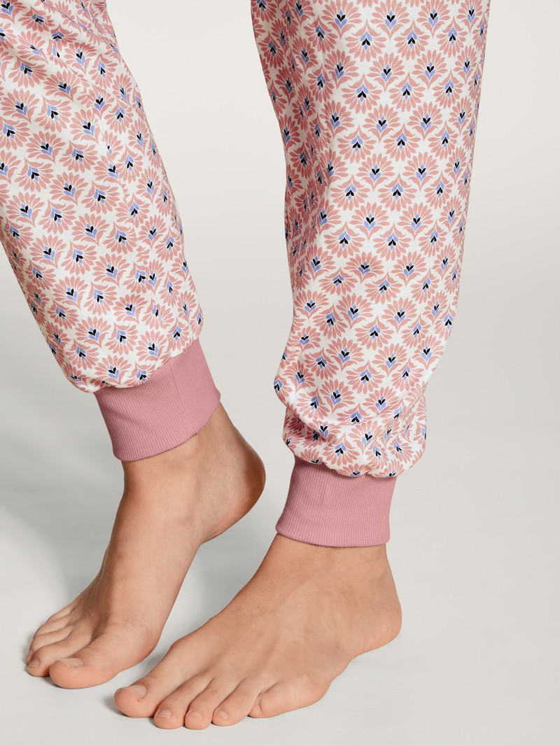 Pigiami Donna Calida Lovely Nights Pyjama With Cuff Rosa | 3590-NSPWY