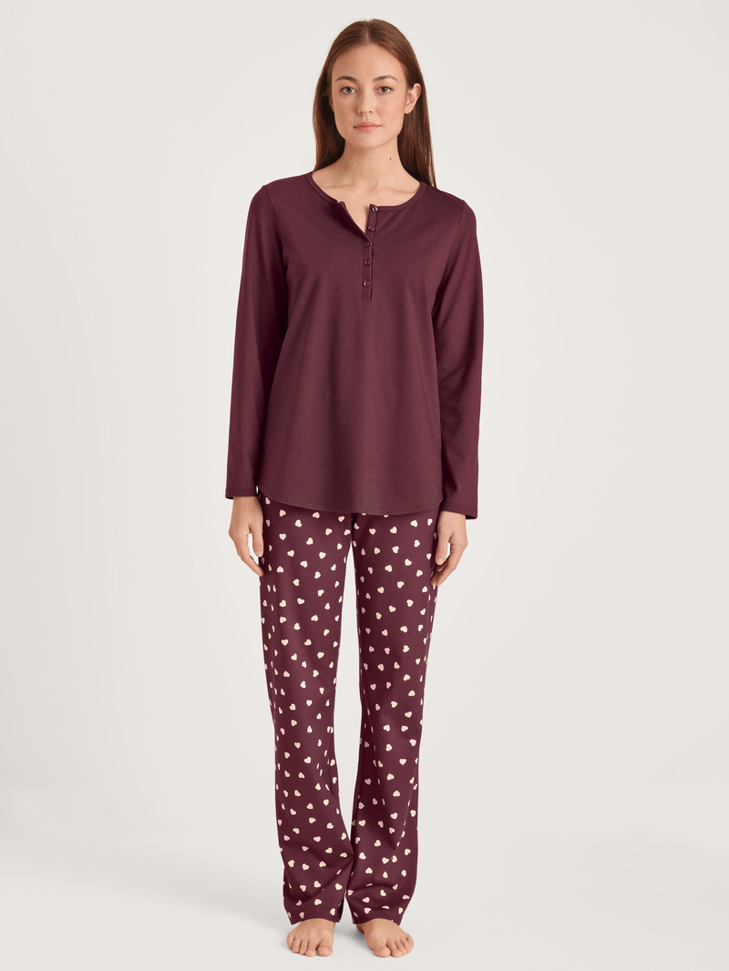 Pigiami Donna Calida Lovely Nights Pyjama Rosse | 4637-BYSEU