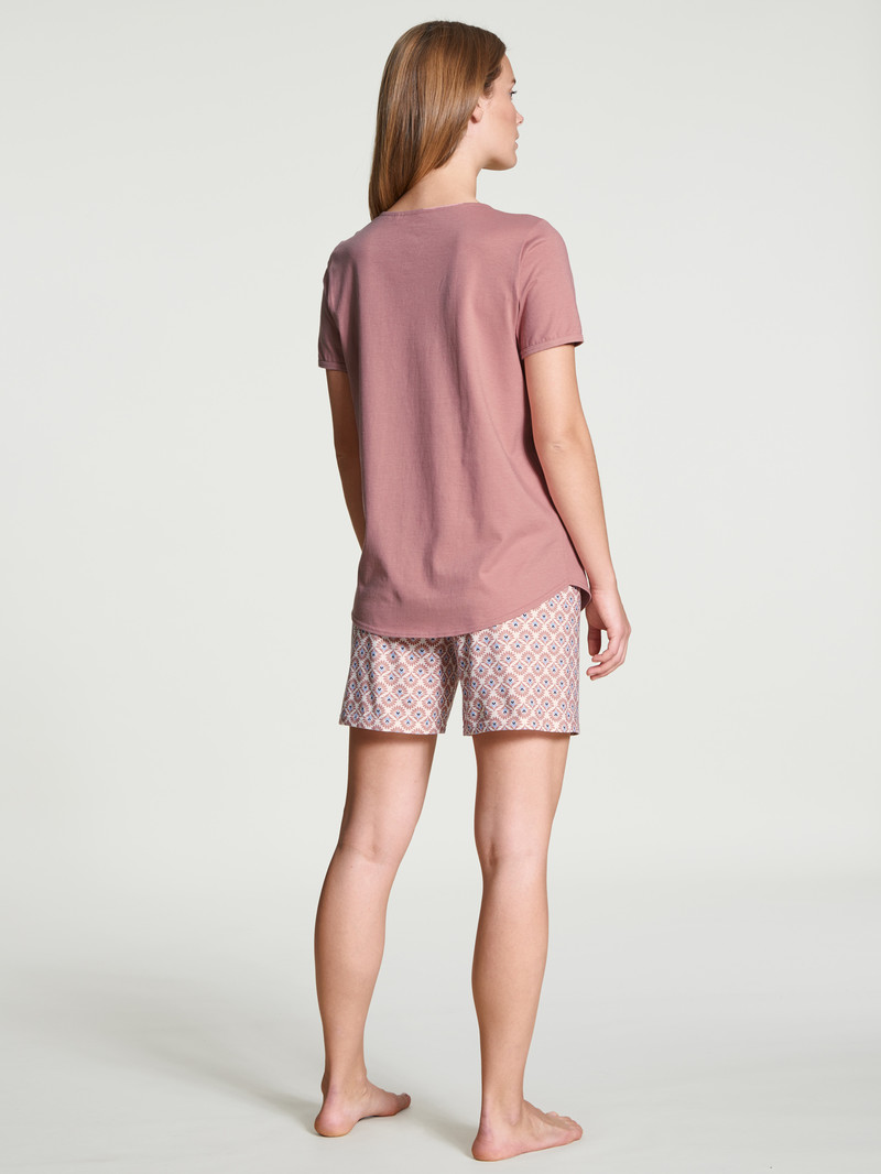 Pigiami Donna Calida Lovely Nights Short Pyjama Rosa | 3940-JUQNB