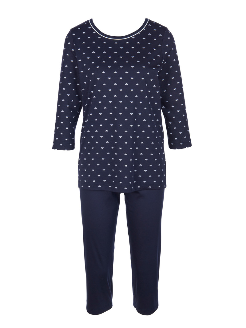 Pigiami Donna Calida Night Lovers 3/4 Pyjama Corallo Blu | 1354-YQBOK