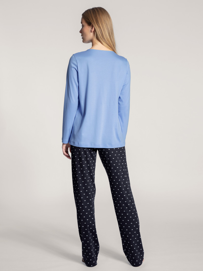 Pigiami Donna Calida Night Lovers Pyjama Corallo Blu | 6293-HYTUZ