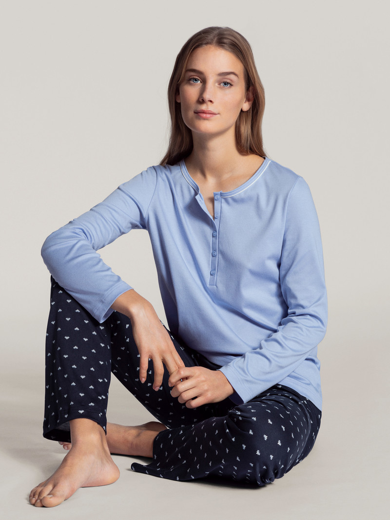 Pigiami Donna Calida Night Lovers Pyjama Corallo Blu | 6293-HYTUZ