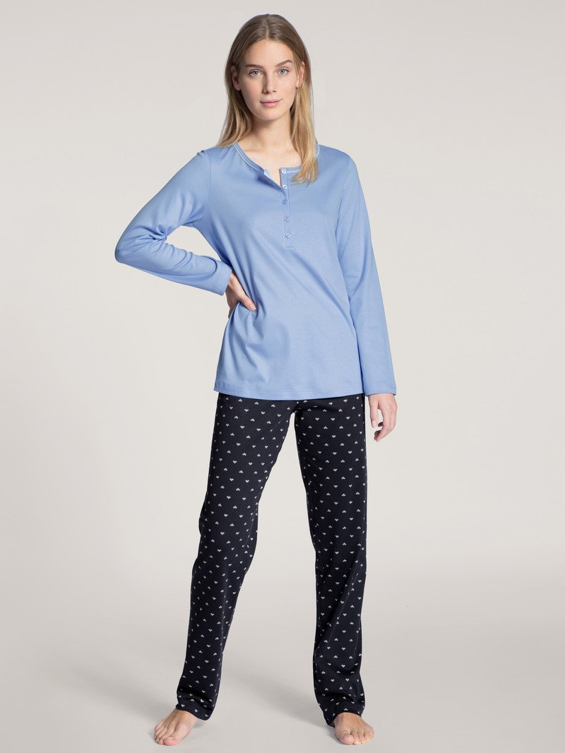 Pigiami Donna Calida Night Lovers Pyjama Corallo Blu | 6293-HYTUZ