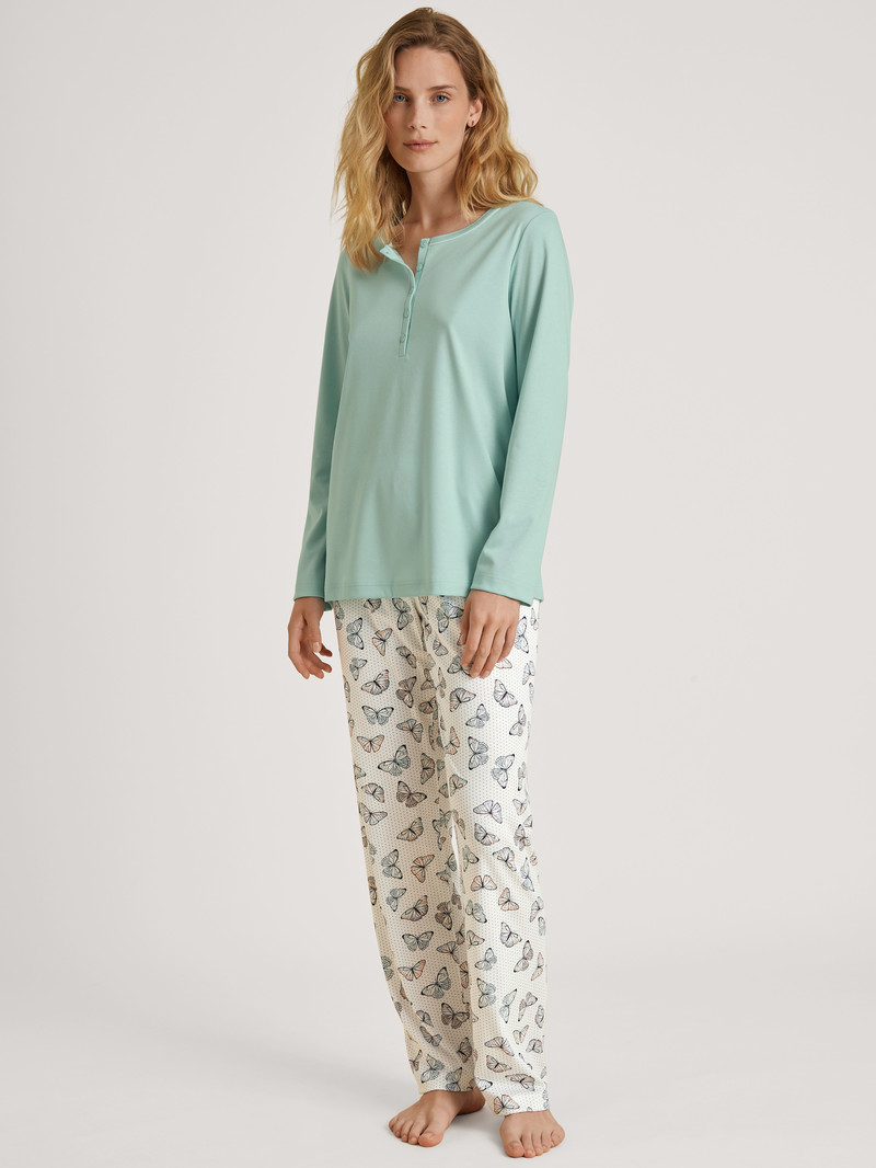 Pigiami Donna Calida Night Lovers Pyjama Blu | 3017-ALUOZ