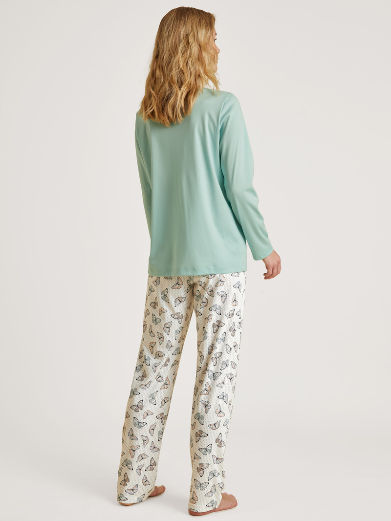 Pigiami Donna Calida Night Lovers Pyjama Blu | 3017-ALUOZ