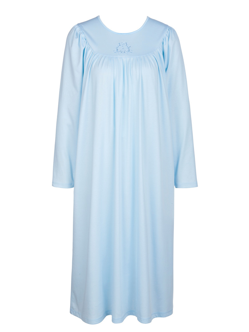 Pigiami Donna Calida Soft Cotton Nightdress, Length 110 Cm Hellblau | 0351-WFQHU