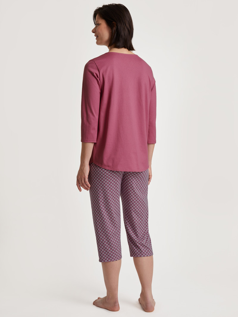 Pigiami Donna Calida Special 3/4 Pyjama Rosse | 3845-ZSRKC