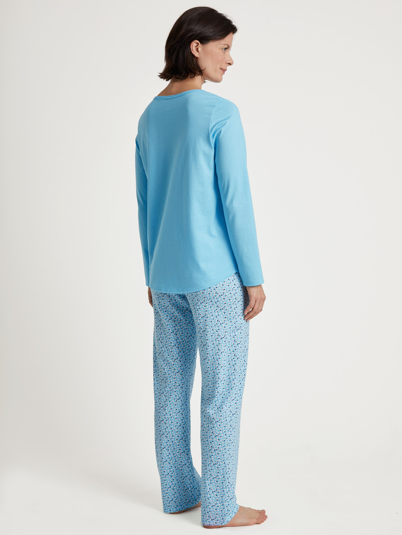 Pigiami Donna Calida Special Pyjama Blu | 5038-HTFWI