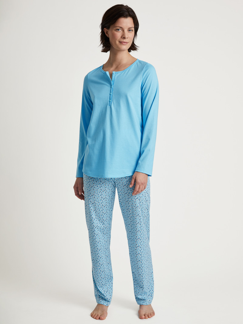 Pigiami Donna Calida Special Pyjama Blu | 5038-HTFWI