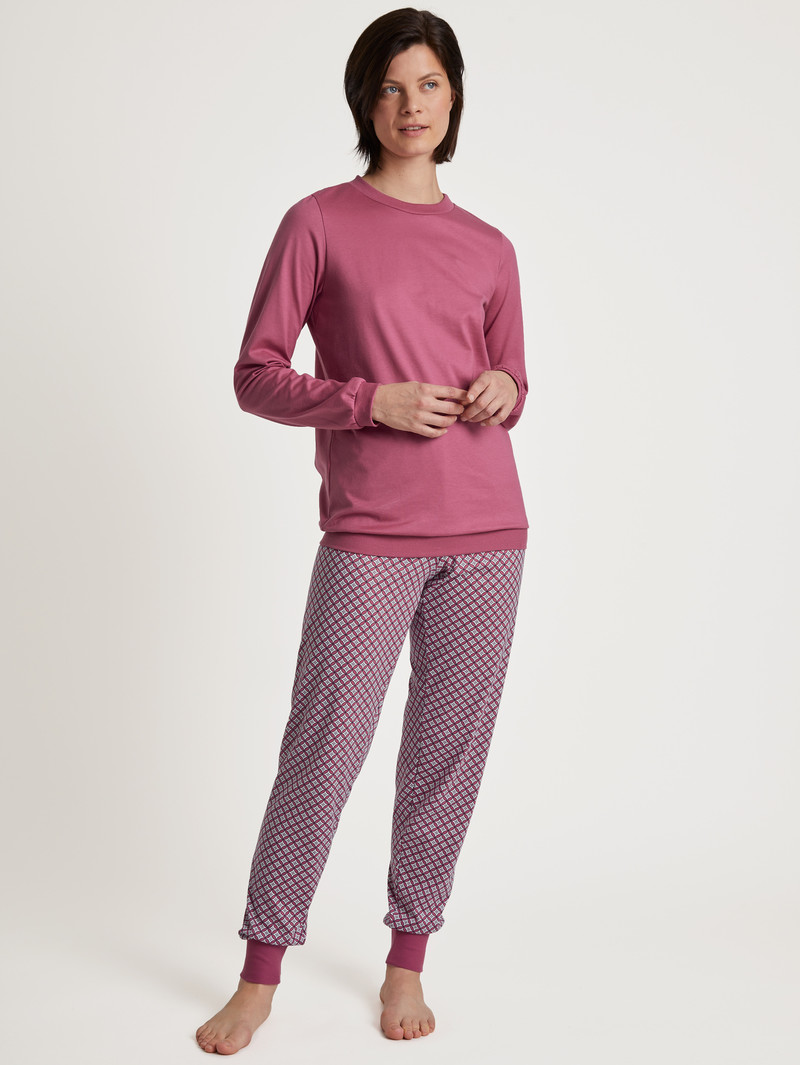 Pigiami Donna Calida Special Pyjama With Cuff Rosse | 1490-ZMJIS