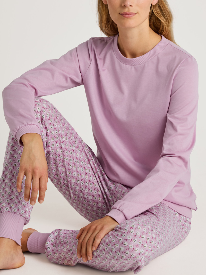 Pigiami Donna Calida Special Pyjama With Cuff New Fragrant Lilac | 3748-AKCTG