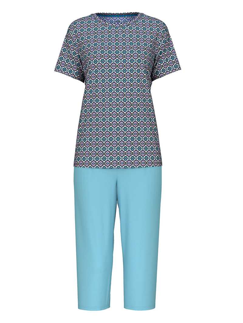 Pigiami Donna Calida Spring Nights 3/4 Pyjamas Blu | 4951-OWKNM