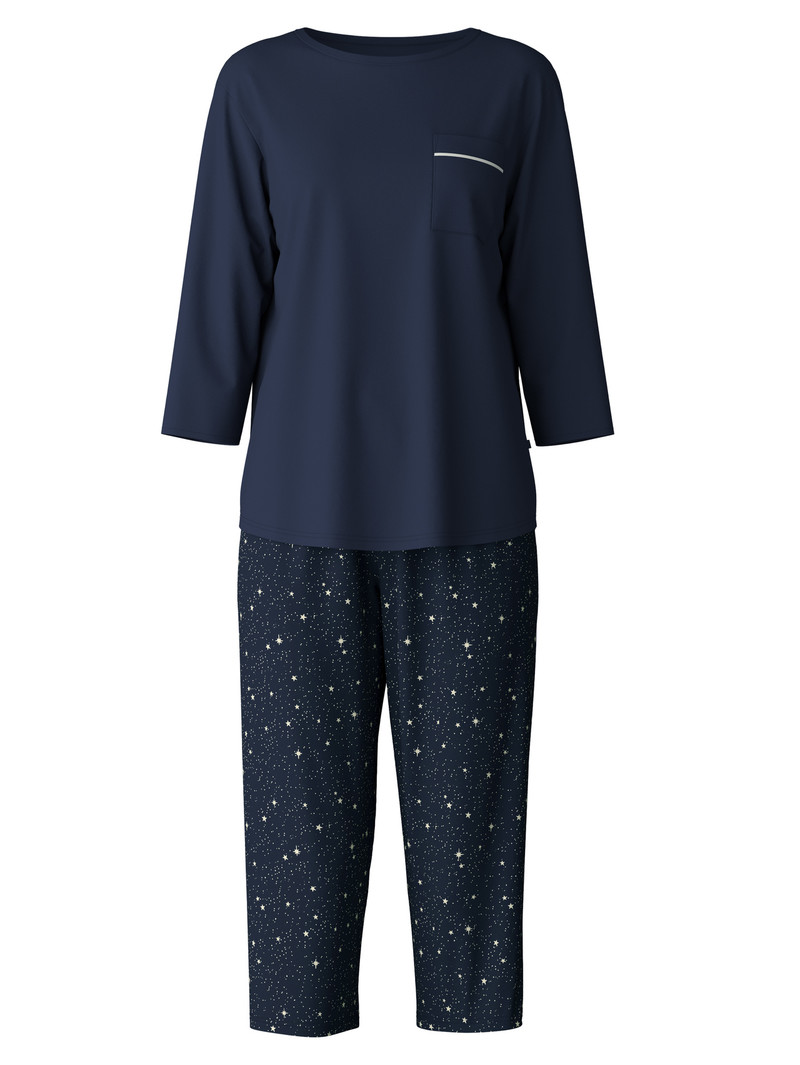 Pigiami Donna Calida Sweet Dreams 3/4 Pyjama Blu | 9082-FIBXS