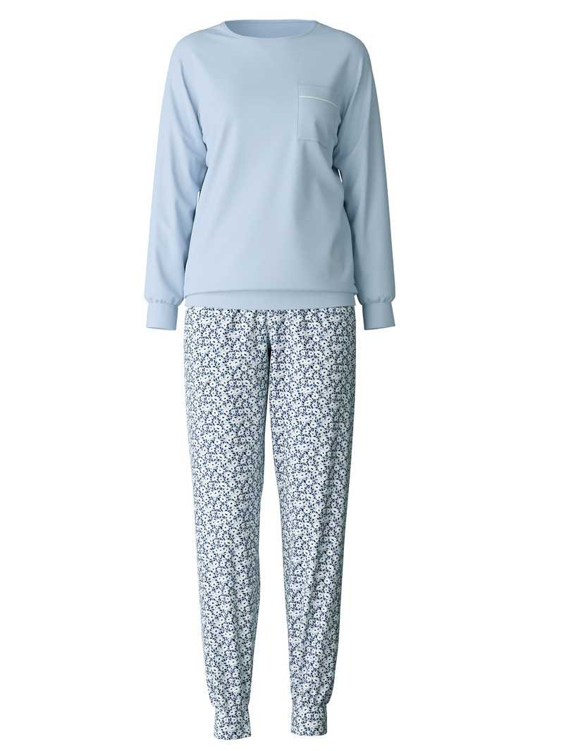 Pigiami Donna Calida Sweet Dreams Pyjama With Cuff Arctic Ice | 9628-TJXWB