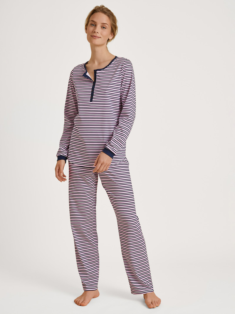 Pigiami Donna Calida Sweet Dreams Pyjama Blu Scuro | 3702-WLKIU