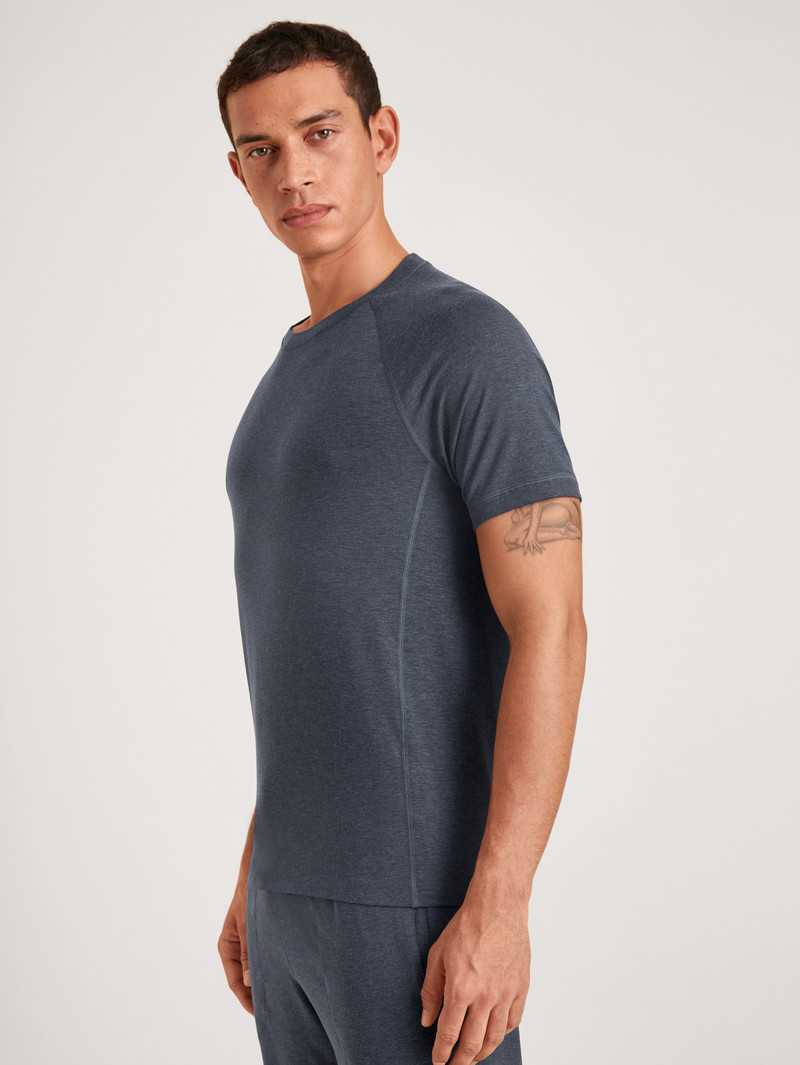 Pigiami Uomo Calida Dsw Warming Shirt Short Sleeve Anthrazit | 9268-BLATQ