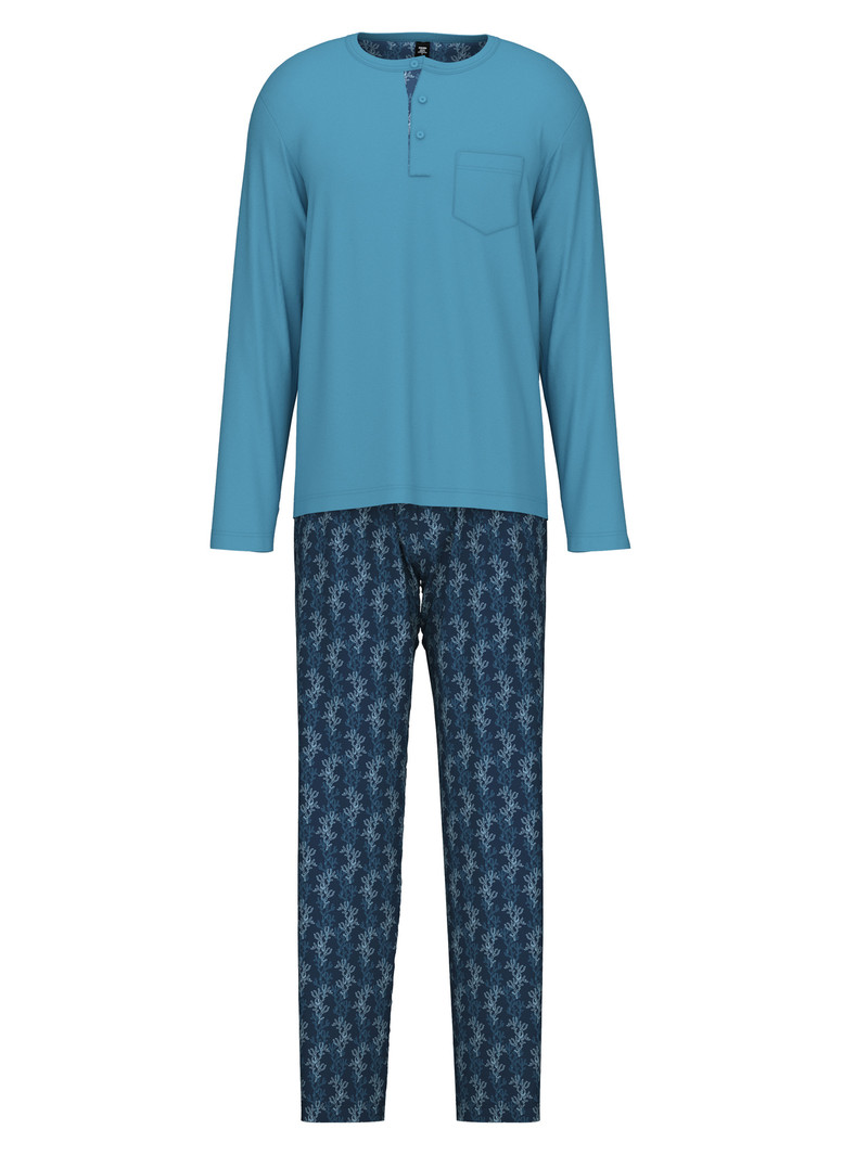 Pigiami Uomo Calida Relax Choice 2 Pyjama Blu | 6072-RXEDH