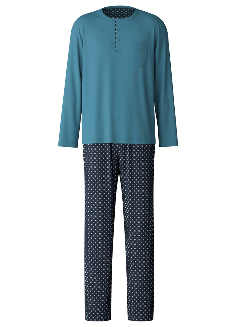 Pigiami Uomo Calida Relax Choice 3 Pyjama Blu | 6458-HDEMF