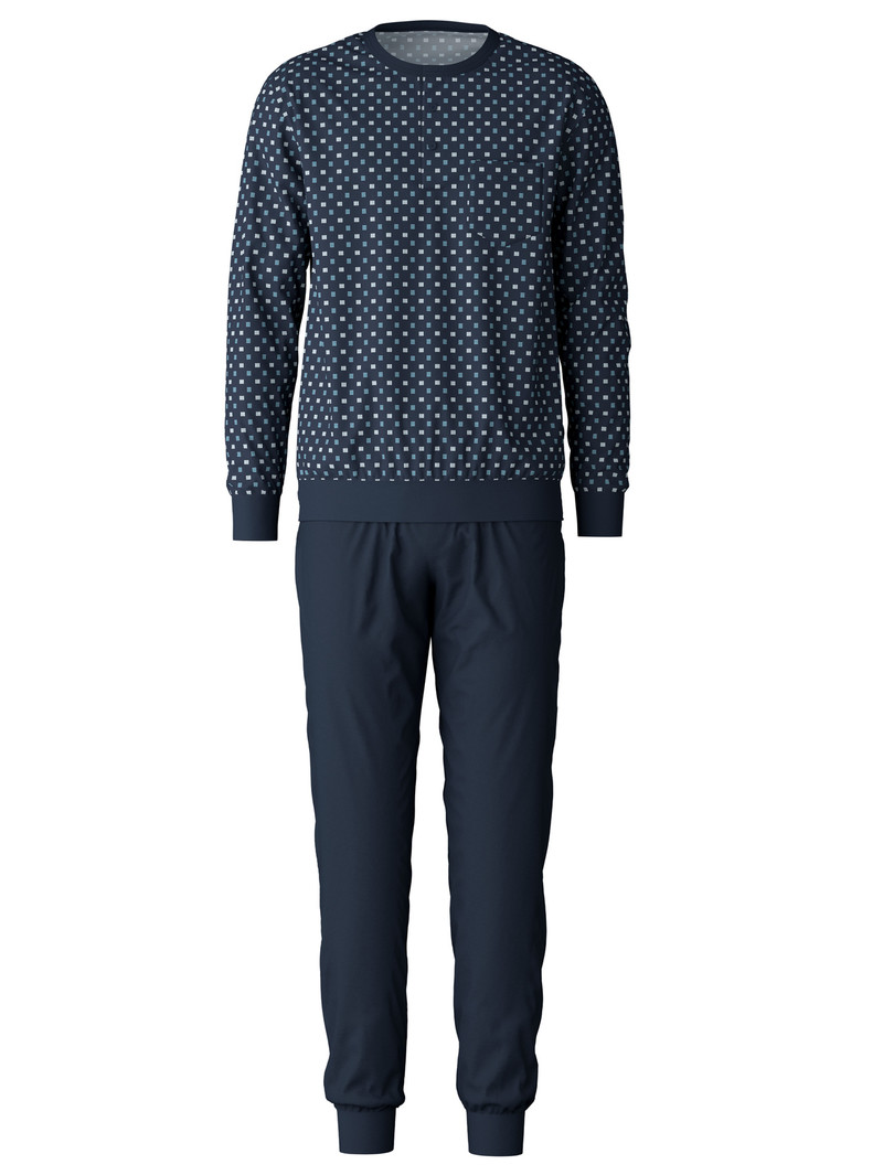 Pigiami Uomo Calida Relax Choice 3 Pyjama With Cuff Blu | 2790-GSHXB