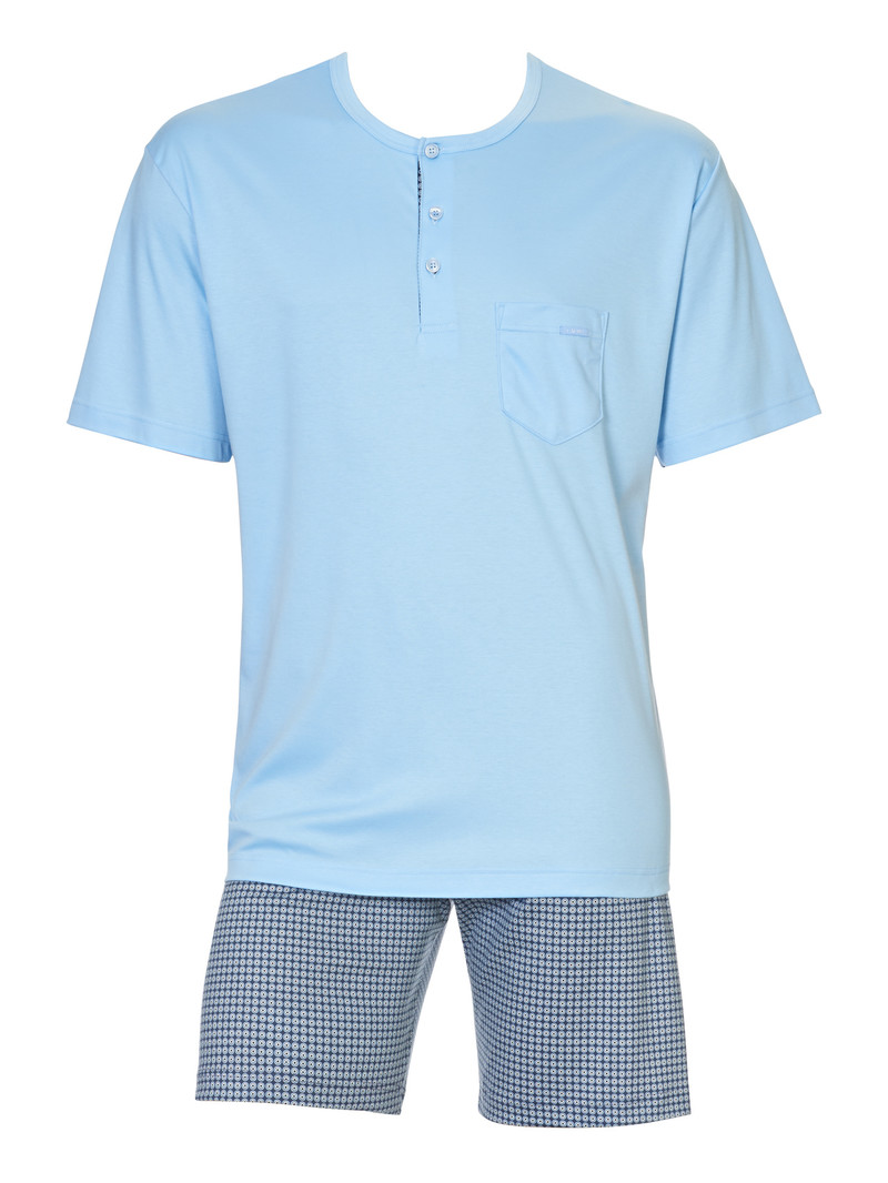 Pigiami Uomo Calida Relax Choice Short Pyjama Blu | 7645-SYMJB