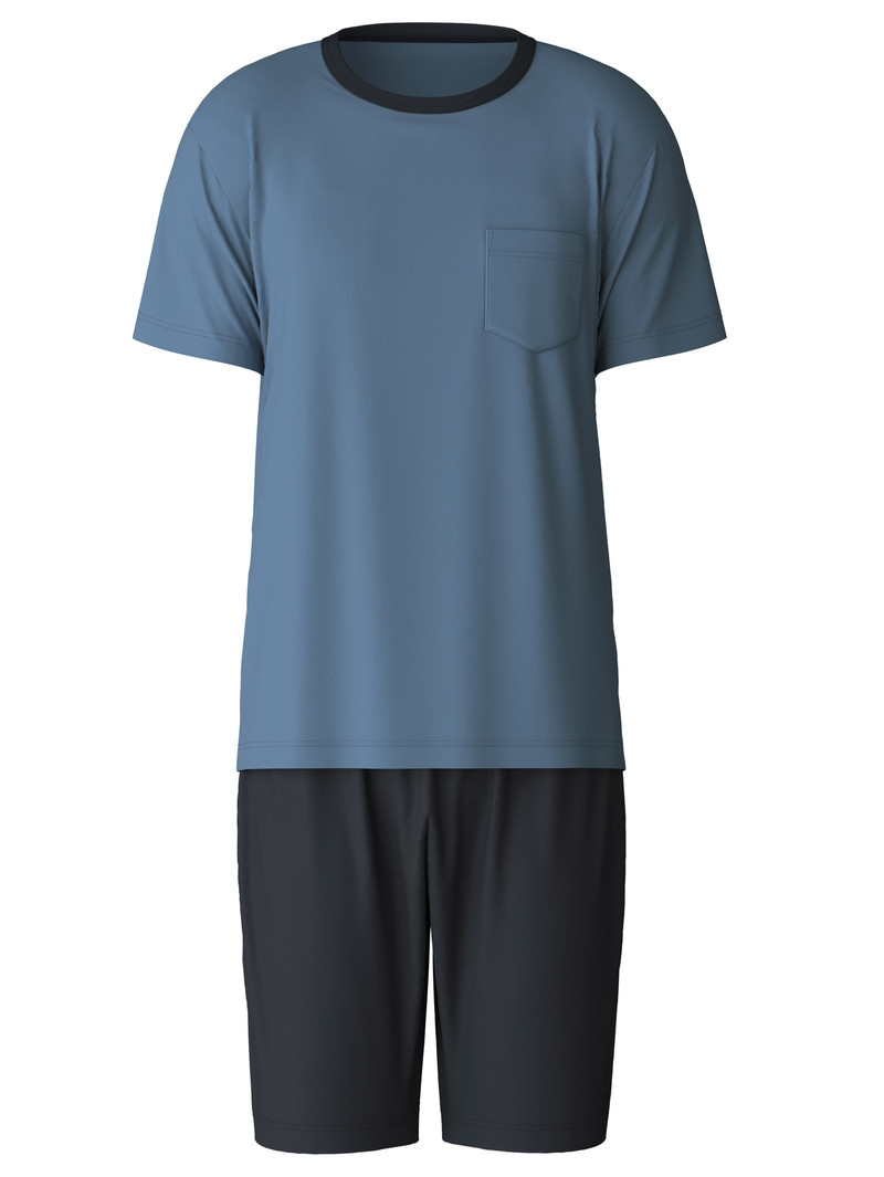 Pigiami Uomo Calida Relax Essentials Short Pyjama Blu | 7026-BYXTC