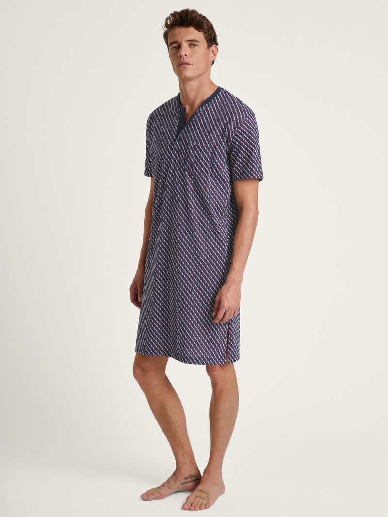 Pigiami Uomo Calida Relax Imprint Nightshirt Rosse | 4205-VCTWK