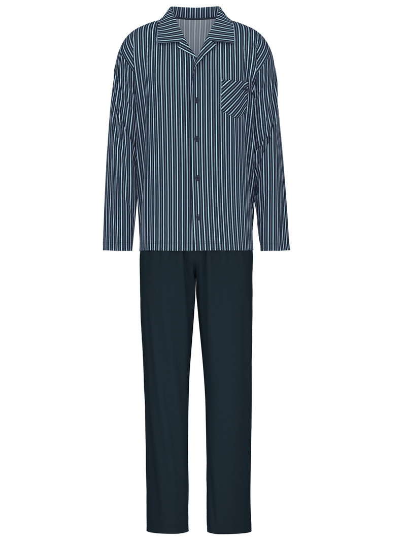 Pigiami Uomo Calida Relax Imprint Pyjama Buttoned Corallo | 2164-DBIQG