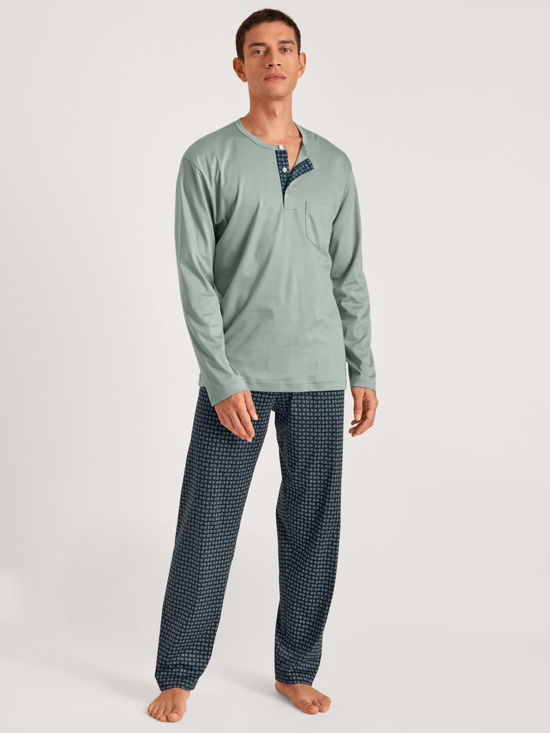 Pigiami Uomo Calida Relax Selected 2 Pyjama Grigie | 9782-WKRUN