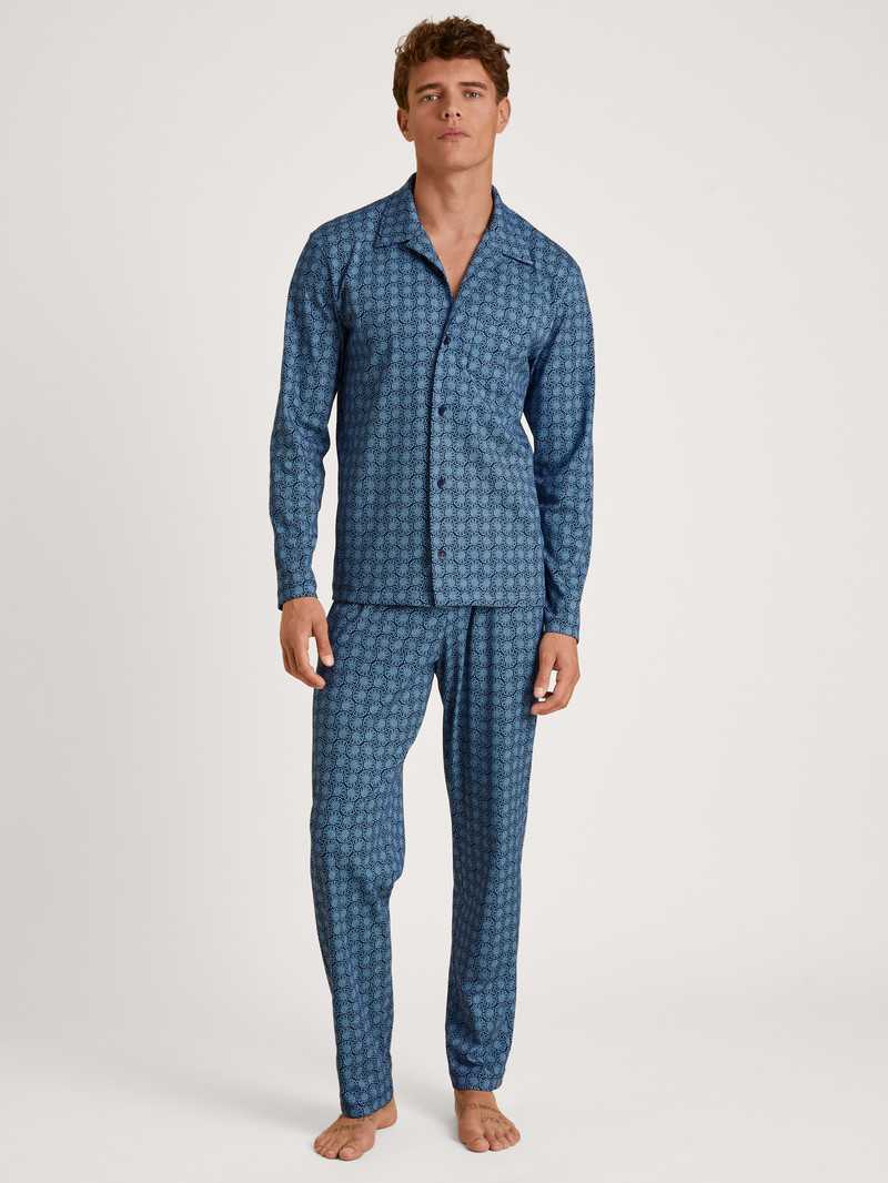 Pigiami Uomo Calida Relax Streamline 2 Pyjama Buttoned Blu | 6940-TZDOP