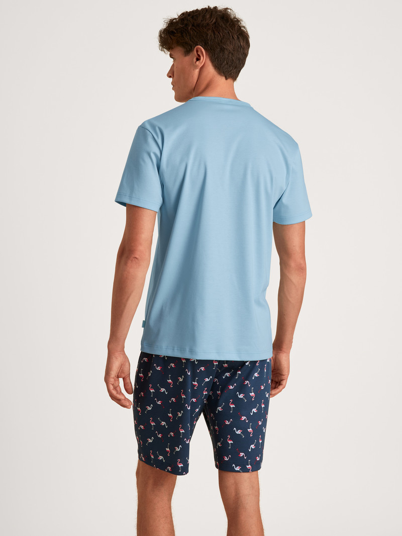 Pigiami Uomo Calida Relax Streamline 6 Short Pyjama Blu | 2836-SRGFB