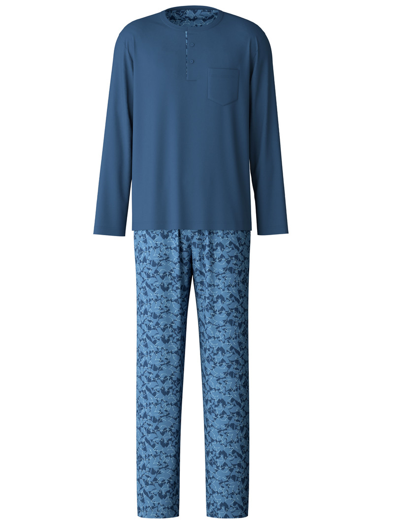 Pigiami Uomo Calida Relax Superlight Pyjama Blu | 0985-OEFDX