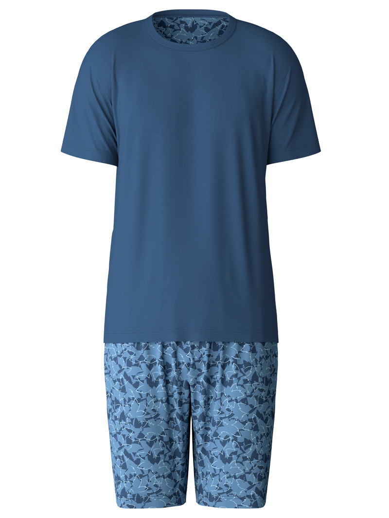 Pigiami Uomo Calida Relax Superlight Short Pyjama Blu | 3096-ODXPN