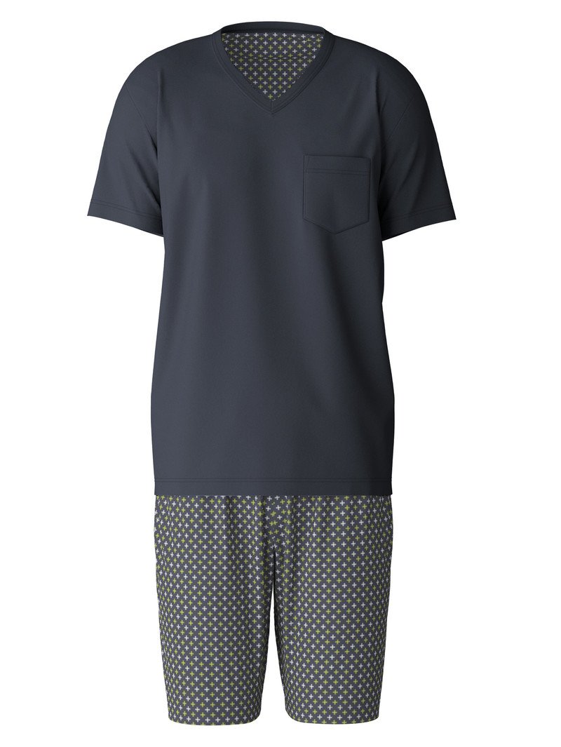 Pigiami Uomo Calida Relax Swiss Edition Short Pyjama Anthrazit | 8037-GCUHK