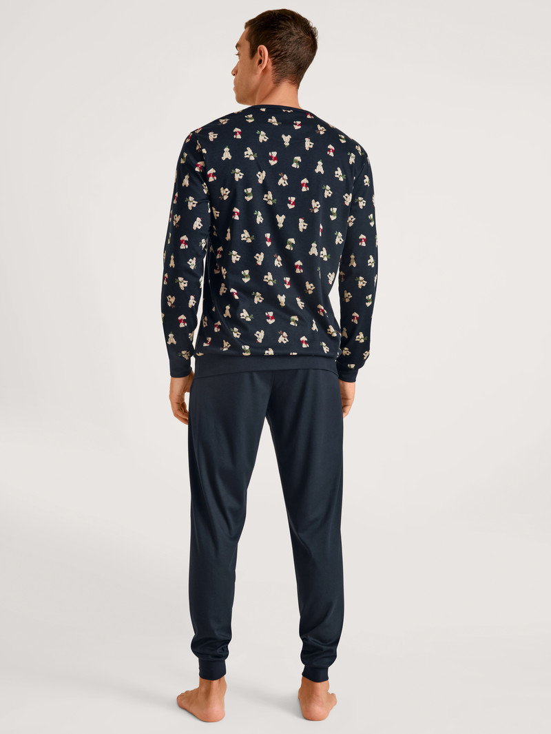 Pigiami Uomo Calida Relax Teddy Pyjama With Cuff Corallo | 2584-MDBRJ